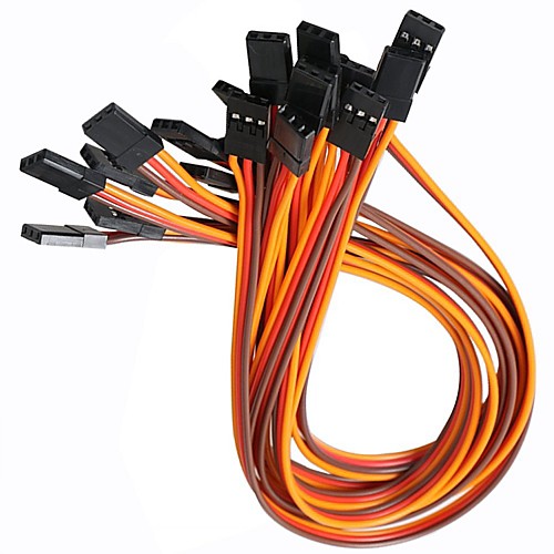 

3Pin 20mm Servo Cables Male to Male (10 Pack)
