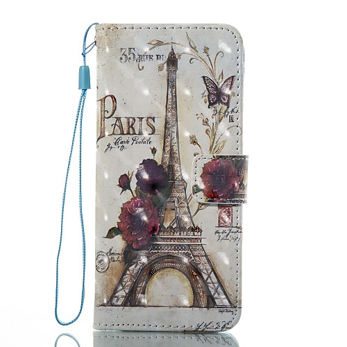 

Case For Samsung Galaxy S8 Plus / S8 / S7 edge Wallet / Card Holder / with Stand Full Body Cases Eiffel Tower Hard TPU