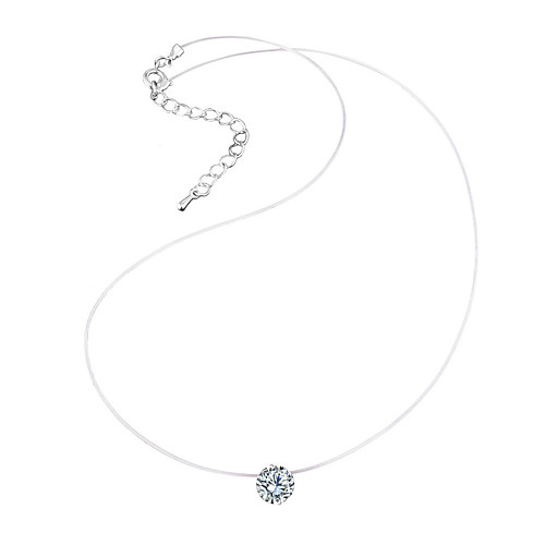 

Women's Choker Necklace Dainty Ladies Fashion Simple Style Rhinestone White Necklace Jewelry For Party