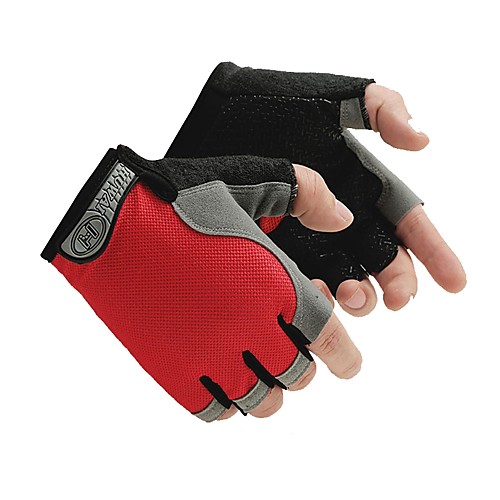 

Bike Gloves / Cycling Gloves Road Bike Cycling Anti-Slip Lightweight Breathable Quick Dry Fingerless Gloves Half Finger Sports Gloves Red Orange Green for Adults' Camping / Hiking / Caving