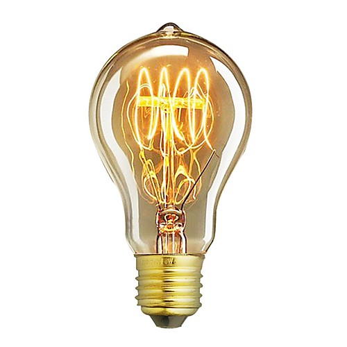 

1pc 60 W E26 / E27 A60(A19) Warm White 2200-2700 k Retro / Dimmable / Decorative Incandescent Vintage Edison Light Bulb 220-240 V