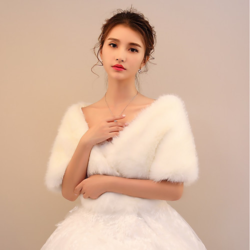 

Shawls Faux Fur Wedding / Party / Evening Women's Wrap With Smooth / Fur