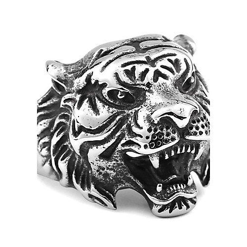 

Ring Black Gold Silver Stainless Steel Titanium Steel Animal Vintage Fashion 7 8 9 10 11 / Men's