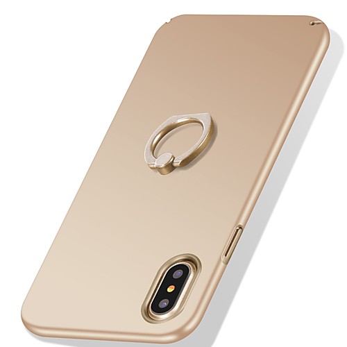 

Кейс для Назначение Apple / iPhone X iPhone X / iPhone 8 / iPhone 8 Plus Защита от удара / Кольца-держатели / Ультратонкий Кейс на заднюю панель Однотонный Твердый ПК для iPhone X / iPhone 8 Pluss