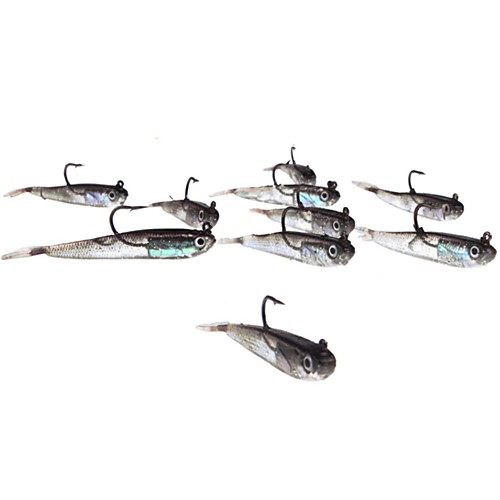 

10 pcs Рыболовная приманка Мягкие приманки Jig Head Силикон Тонущие Морское рыболовство Ловля на приманку Пресноводная рыбалка / Ужение на спиннинг / Обычная рыбалка