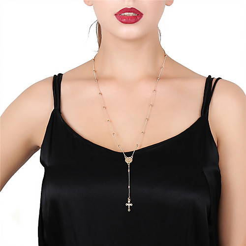

Women's Pendant Necklace Chain Necklace Cross Cross Alloy Gold Silver Necklace Jewelry For Daily Street