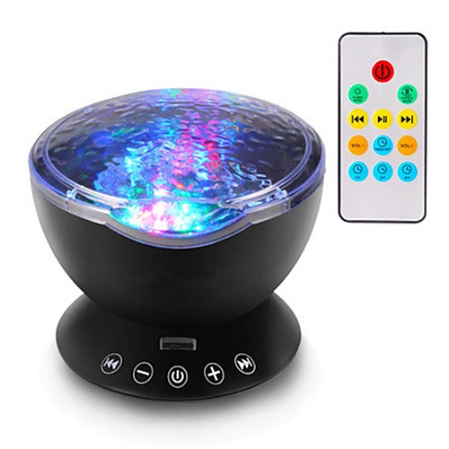 

LED Star Light Projector Staycation Remote Controlled Wireless Ocean Projector Insert TF Card Star Projector USB 7 color Light Mode Projector