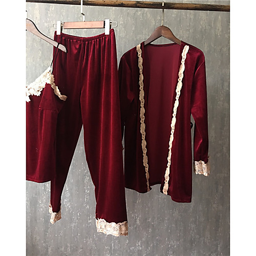 

Women's V Neck Suits Pajamas - Heart, Solid Colored