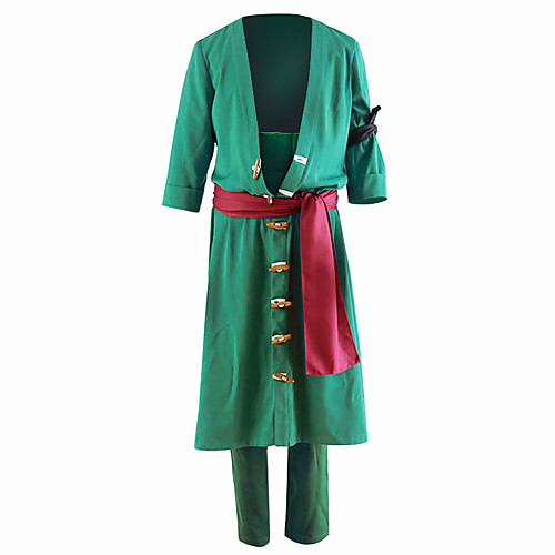 

Inspired by One Piece Roronoa Zoro Anime Cosplay Costumes Japanese Cosplay Suits Solid Colored Coat Pants For Men's