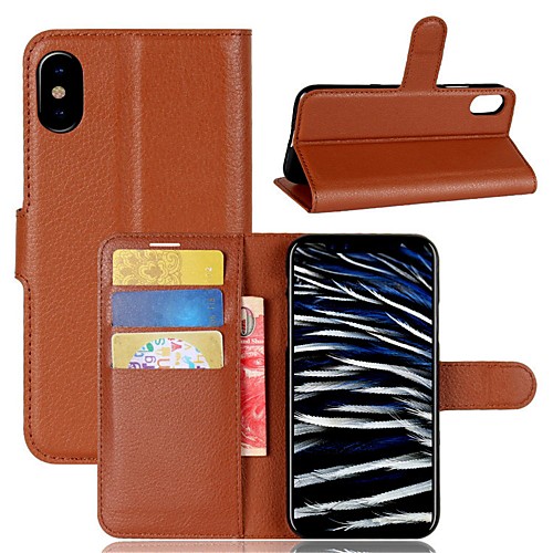 

Phone Case For Apple Full Body Case iPhone X iPhone 8 Plus iPhone 8 iPhone 7 Plus iPhone 7 iPhone 6s Plus iPhone 6s iPhone 6 Plus iPhone 6 iPhone SE / 5s Wallet Card Holder Flip Solid Colored Hard PU