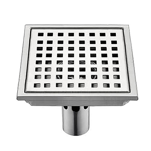 

Embedded Floor Mounted Drain,Modern Style Metal Stainless Steel Finish Bathroom Accessory