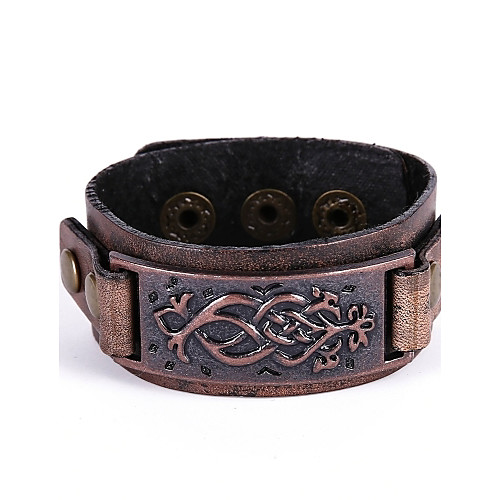 

Men's Women's Leather Bracelet Bracelet Vintage Rock Leather Bracelet Jewelry Black / Brown For Gift Casual