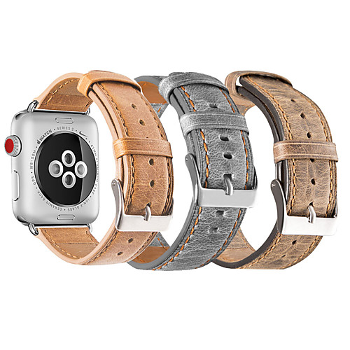 

Smart Watch Band for Apple iWatch 1 pcs Sport Band Genuine Leather Replacement Wrist Strap for Apple Watch Series SE / 6/5/4/3/2/1 38mm 40mm 42mm 44mm