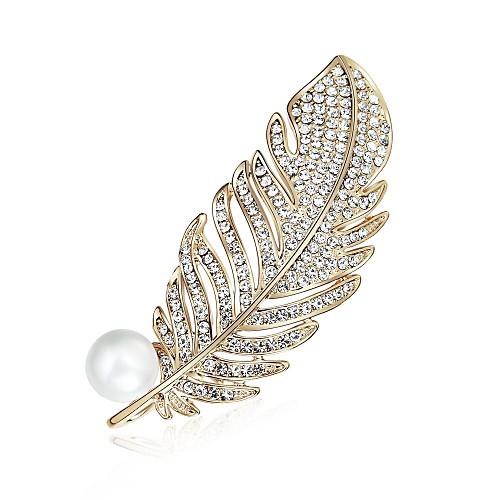 

Women's Brooches Ladies Fashion Zircon Brooch Jewelry Gold For Christmas Party