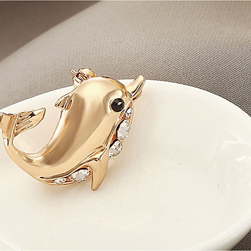 

Synthetic Diamond Brooches Animal Personalized Zircon Brooch Jewelry Gold For Daily Evening Party