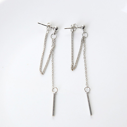 

Women's Drop Earrings Simple Style Fashion Earrings Jewelry Silver For Daily