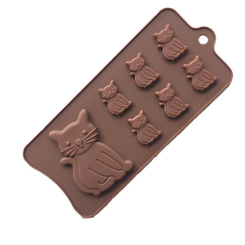 

Lovely Cat Kitten 7 Cavity Silicone Mold for Fondant Gum Paste Chocolate Cookie Cake Tools