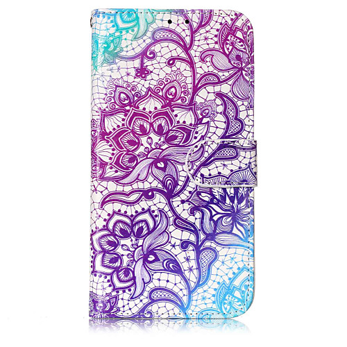 

Case For Motorola Moto G5 Plus / Moto G5 / Moto C plus Wallet / Card Holder / with Stand Full Body Cases Flower Hard PU Leather