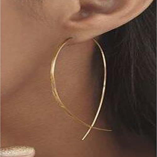 

Women's Stud Earrings Hoop Earrings Ladies Personalized Simple Style Gold Plated Earrings Jewelry Silver / Gold For Street Club