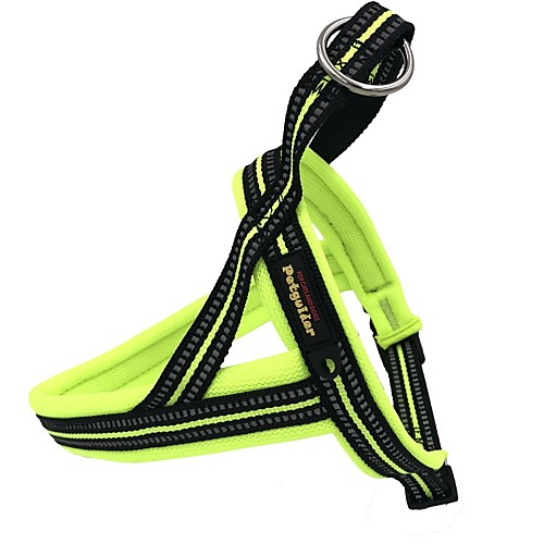 

Cat Dog Harness Reflective Solid Colored Nylon Black Orange Green