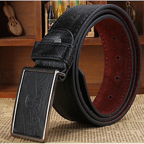 

Men's Waist Belt Leather Belt Solid Colored