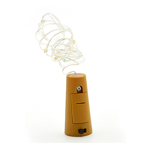 

2m String Lights 20 LEDs SMD 0603 1pc Warm White Decorative Christmas Wedding Decoration Batteries Powered IP65