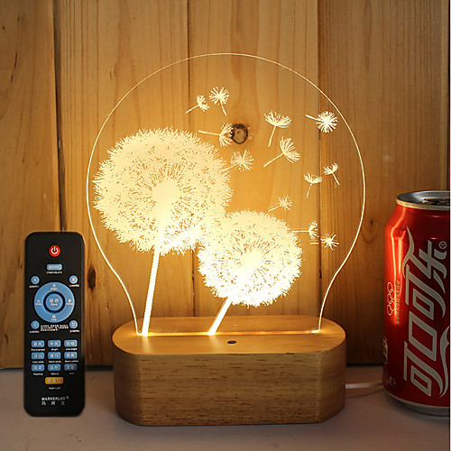 

3D Nightlight Dimmable LED Light Decorative Artistic LED Modern Contemporary 1 set