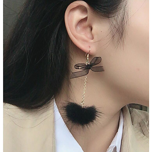 

Women's Drop Earrings Korean Sweet Earrings Jewelry White / Black / Gray For Wedding Party 1pc