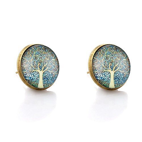 

Women's Stud Earrings Asian Earrings Jewelry Bronze For Street Date 2pcs