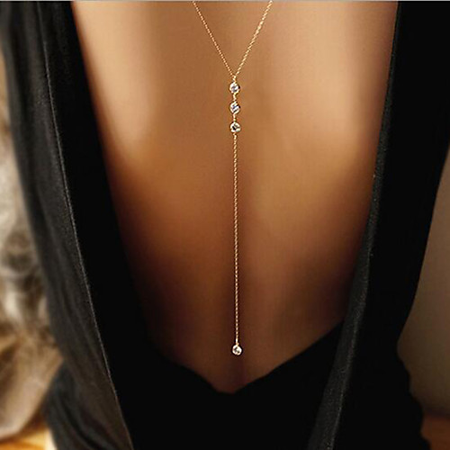 

Women's Crystal Pendant Necklace Y Necklace Drop Ladies Alloy Gold Necklace Jewelry For Gift Casual Going out Club