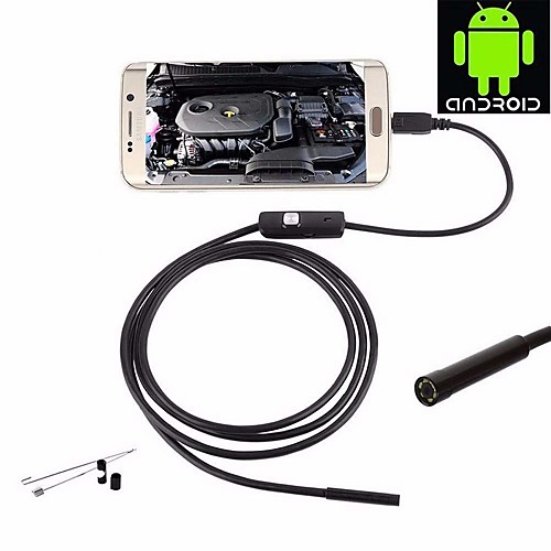 

5.5mm Lens 10M Hard Cable USB Endoscope Inspection Borescope Camera Waterproof IP67 Night Video Snake Cam for Android PC