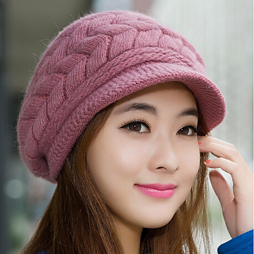 

Women's Bucket Hat Weekend Knitted Solid Colored Hat / Party / Cute / Work / Fall / Winter