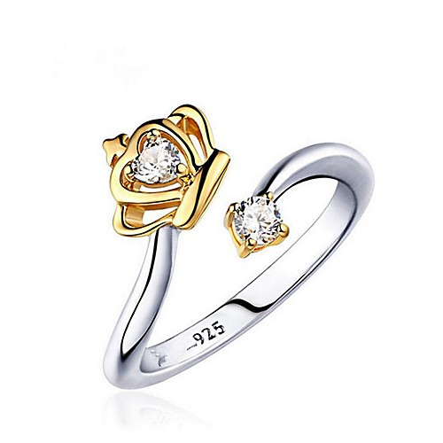 

Couple Rings Diamond Two tone Gold White Gold Plated Crown Fashion One-piece Suit One Size / Women's / Women's / Cubic Zirconia / Band Ring