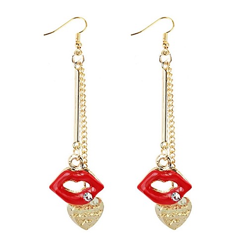 

Women's Drop Earrings Mouth Classic Fashion Imitation Diamond Earrings Jewelry Gold For Daily