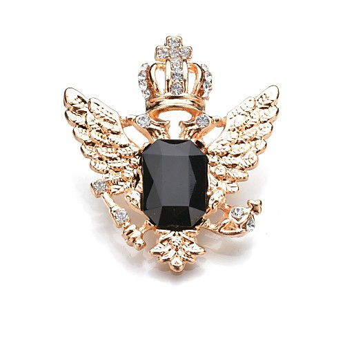 

Women's Sapphire Crystal Brooches Solitaire Emerald Cut Wings Crown Ladies Fashion Classic Crystal Brooch Jewelry Royal Blue Black For Daily
