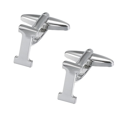 

Cufflinks Alphabet Shape Leisure Brooch Jewelry Silver For New Year