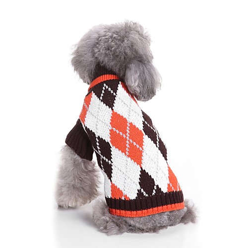 

Cat Dog Sweater Puppy Clothes Plaid / Check Fashion Casual / Daily Warm Ups New Year's Winter Dog Clothes Puppy Clothes Dog Outfits Blue Coffee Costume for Girl and Boy Dog Acrylic Fibers S M L XL XXL