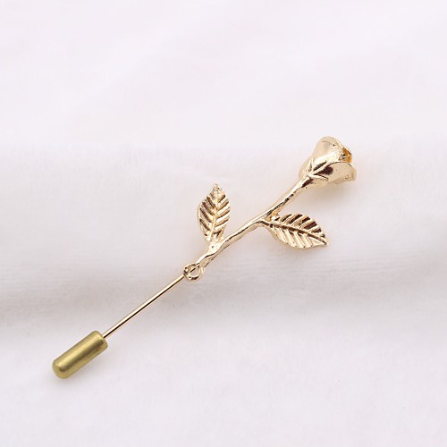 

Women's Brooches Collar Needle Flower Ladies Simple Elegant Brooch Jewelry Gold For Daily Casual