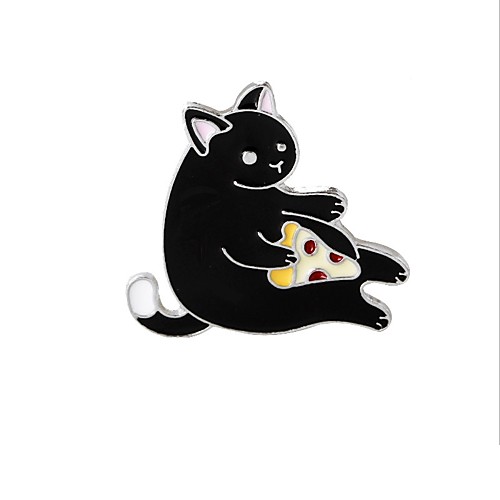 

Women's Brooches Cat Animal Korean Hip-Hop Brooch Jewelry Silver For Daily Going out