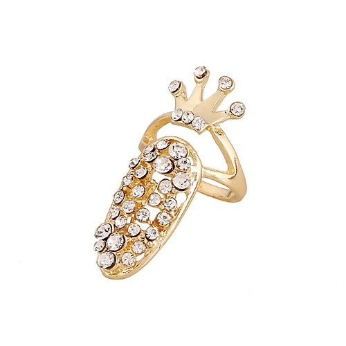 

Women's Nail Finger Ring Gold Silver Alloy Elegant Hip-Hop Evening Party Stage Jewelry