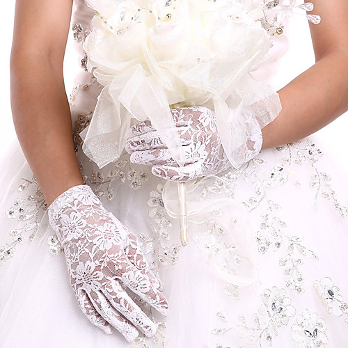 

Lace Wrist Length Glove Bridal Gloves / Party / Evening Gloves With Embroidery