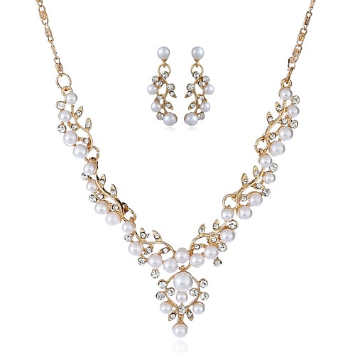 

Women's Drop Earrings Necklace Ladies Classic Fashion Imitation Pearl Imitation Diamond Earrings Jewelry Gold / Silver For Wedding Party Ceremony Masquerade Engagement Party Prom