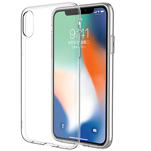 

ASLING Case For Apple / iPhone X iPhone X Ultra-thin / Transparent Back Cover Transparent Soft TPU for iPhone X