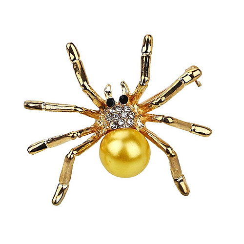 

Women's Brooches Spiders Animal Sweet Imitation Diamond Brooch Jewelry Gold For Daily Going out