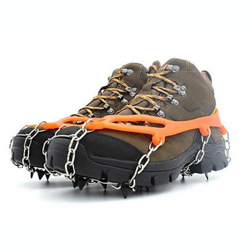 

Outdoor Non Slip Adjustable Slip Resistant Durable Traction Cleats Crampons Metal Alloy Rubber Camping / Hiking Climbing Outdoor Exercise Winter Sports RedGolden Black Orange