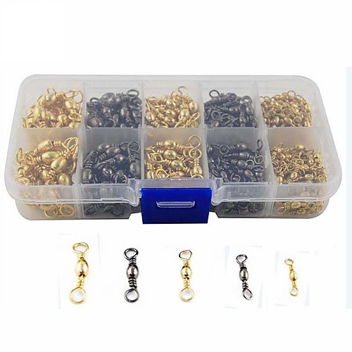 

400 pcs Fishing Tackle Box Fishing Snaps & Swivels Copper Steel Stainless Easy to Use Jigging Sea Fishing Fly Fishing Bait Casting Fishing Snaps & Swivels Fishing Tackle Fishing Apparel & Accessories