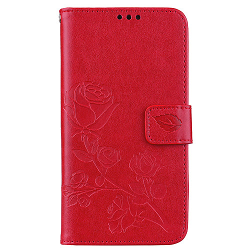 

Phone Case For Samsung Galaxy Full Body Case Leather Wallet Card A3 A5 A5(2016) A3(2016) Wallet Card Holder with Stand Flower / Floral Hard PU Leather