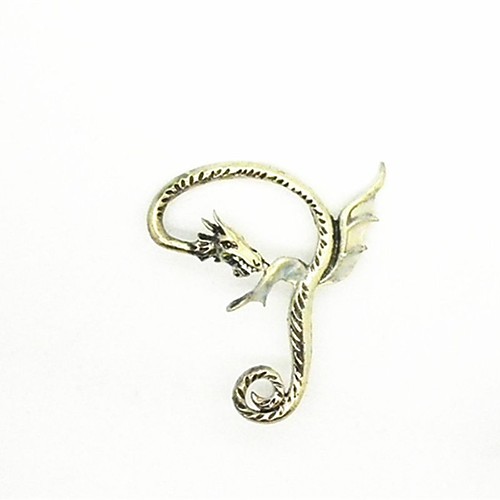

Men's Women's Luminous Stone Clip on Earring Dragon Statement Rock Luminous Earrings Jewelry Gold For Halloween Club