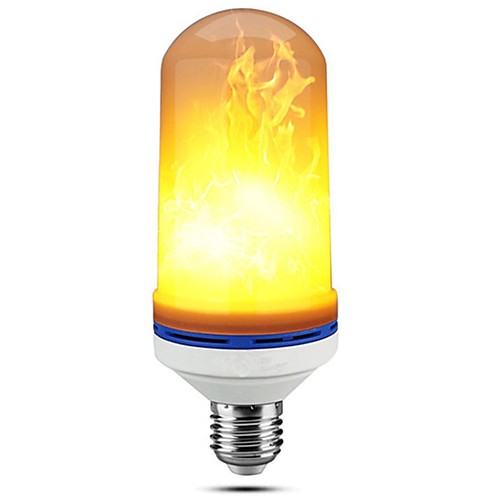 

LED Flame Effect Light Bulbs E27 Base SMD2835 99 LED Beads Simulated with Flickering for Halloween Christmas Party Bar Hotel Decorations 1pc RoHS