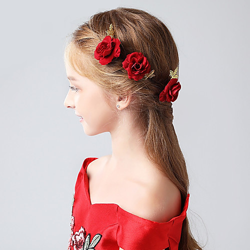 

For Wedding Party / Evening Flocked Red 1pc